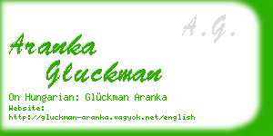 aranka gluckman business card